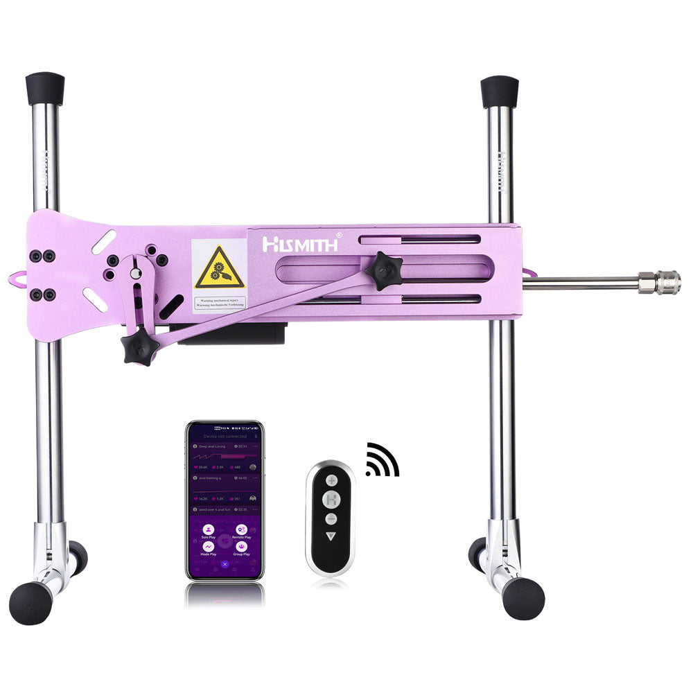 Hismith Premium 3.0 Sex Machine Pink App-Controlled KlicLok - ClubX Australia
